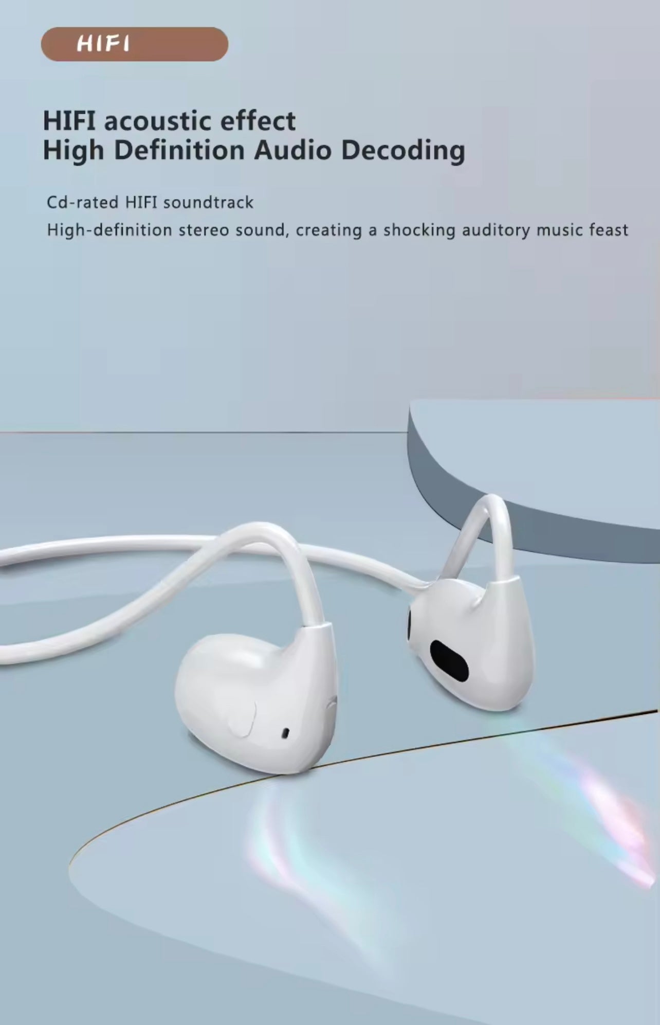 Air Earless Sports Earphones 5.3 Ultra Long Range Wireless Bluetooth Earphones