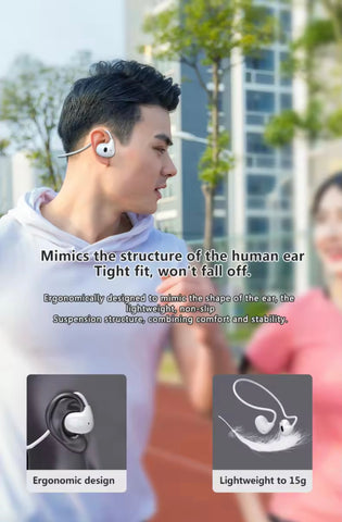 Air Earless Sports Earphones 5.3 Ultra Long Range Wireless Bluetooth Earphones